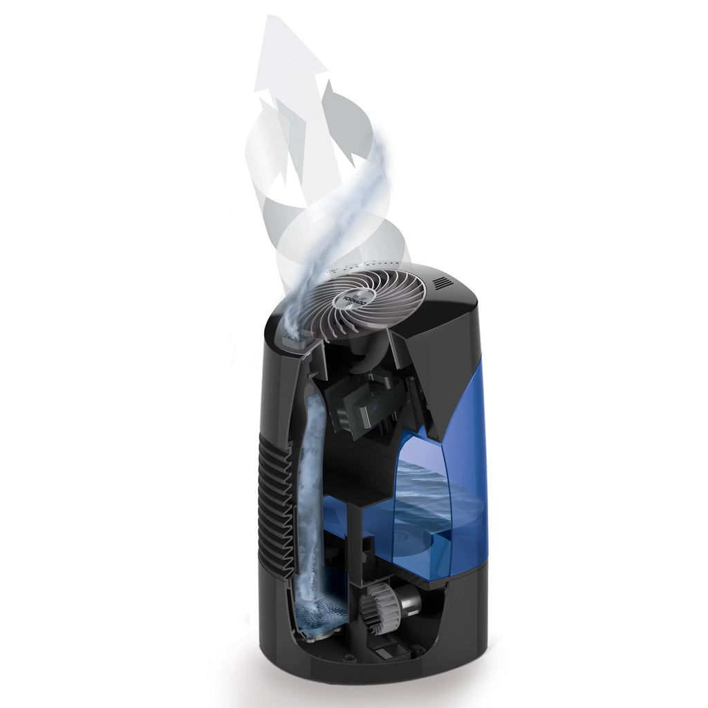 Vornado Ultra 3 Whole Room Ultrasonic Humidifier, Black and Blue, New