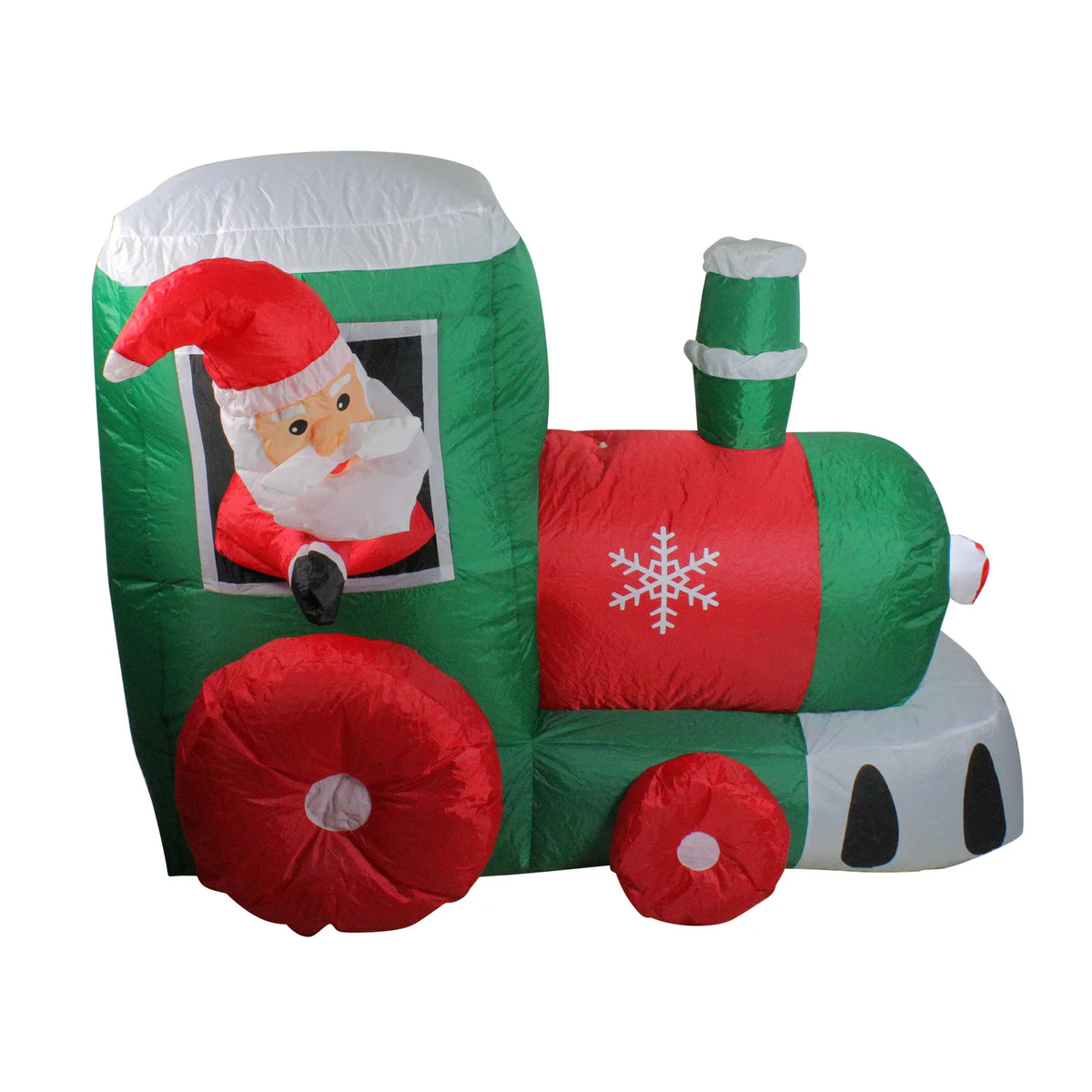 Northlight 4.5' Inflatable Sizeanta on Locomotive Train Lighted Outdoor Christmas Decoration