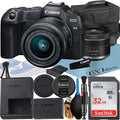 Canon EOSize R8 Mirrorless Camera with RF 24-50mm Lens + SizeanDisk 32GB Memory Card + Case + LED Flash + ZeeTech Accessory Bundle