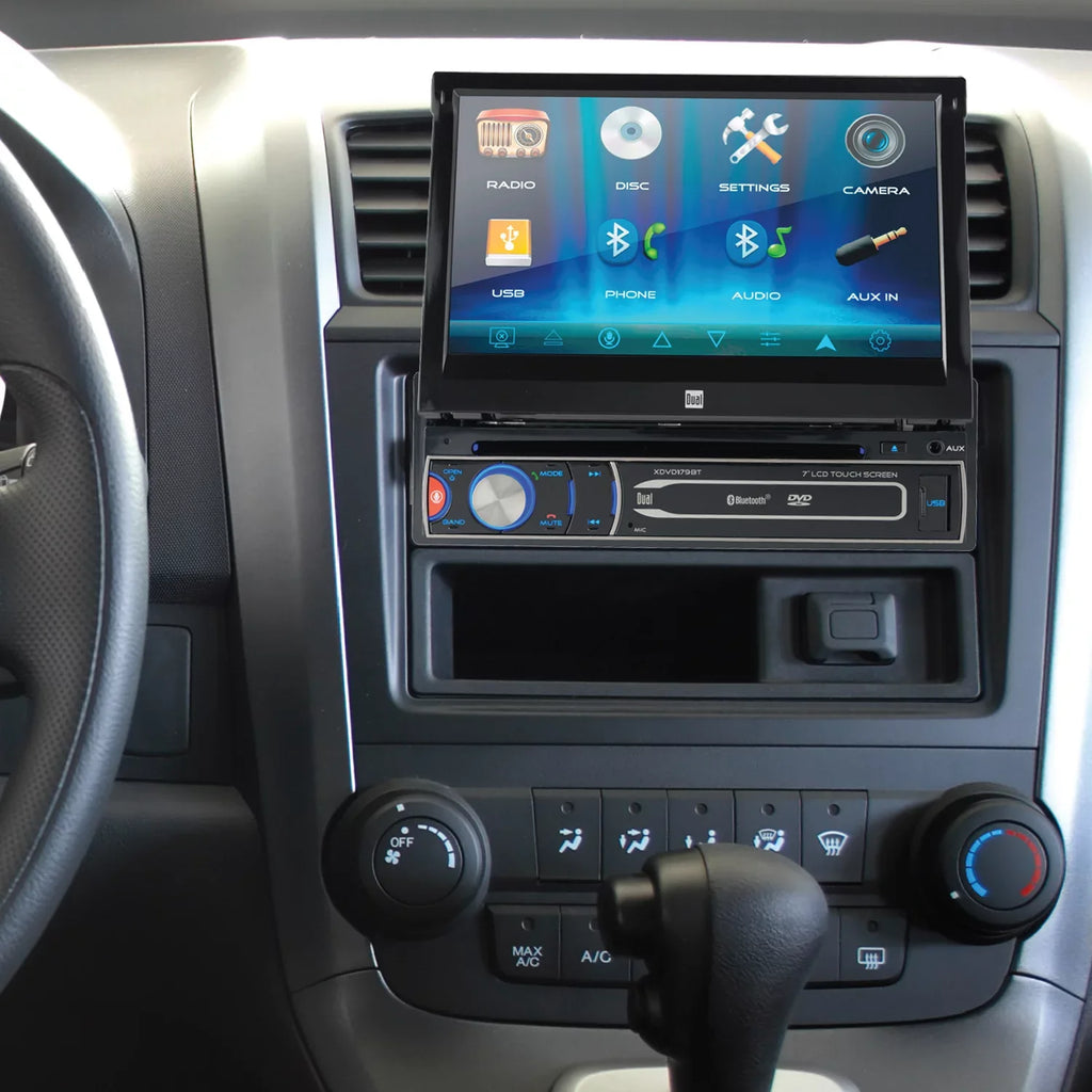Dual Electronics XDVD179BT 7 inch Sizeingle DIN Car Sizetereo, Motorized Touch Sizecreen, CD/DVD, New