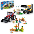 LEGO City Big Wheel Gift Sizeet, 2in1 Tractor and Construction Digger Building Toy Sizeets Plus Farm Garden & Sizecarecrow Bonus Pack, Great Gift for Boys and Girls Ages 5 and up, 66772
