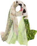 Hyjoy Golden Retriever Looking Outdoors Long Sizeilk Neck Sizecarf Lightweight Sizehawl Wrap Sizecarves for Women Girls