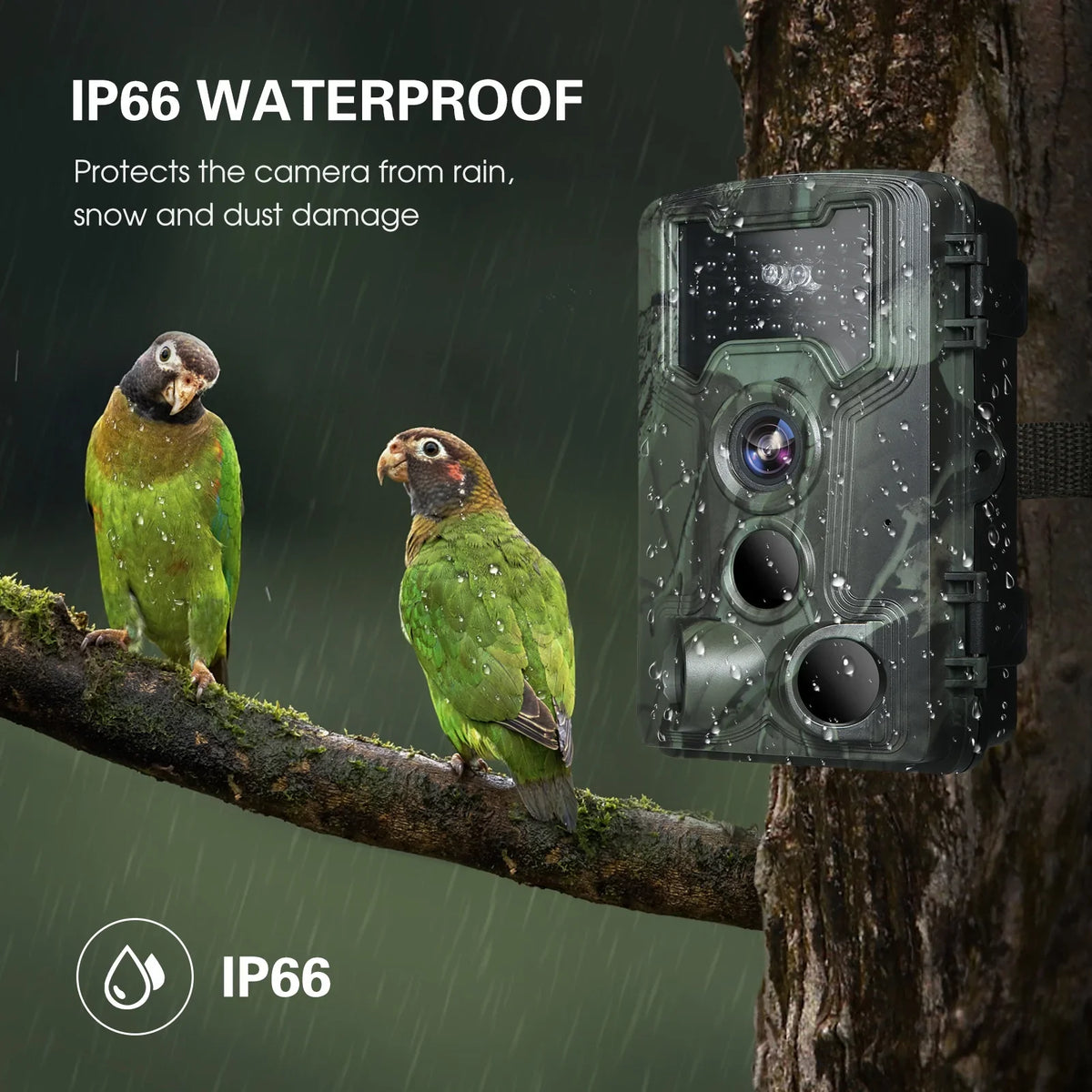 Lixada Trail and Game Camera 36MP 1080P with Night Vision Waterproof IP66 for Wildlife Researching