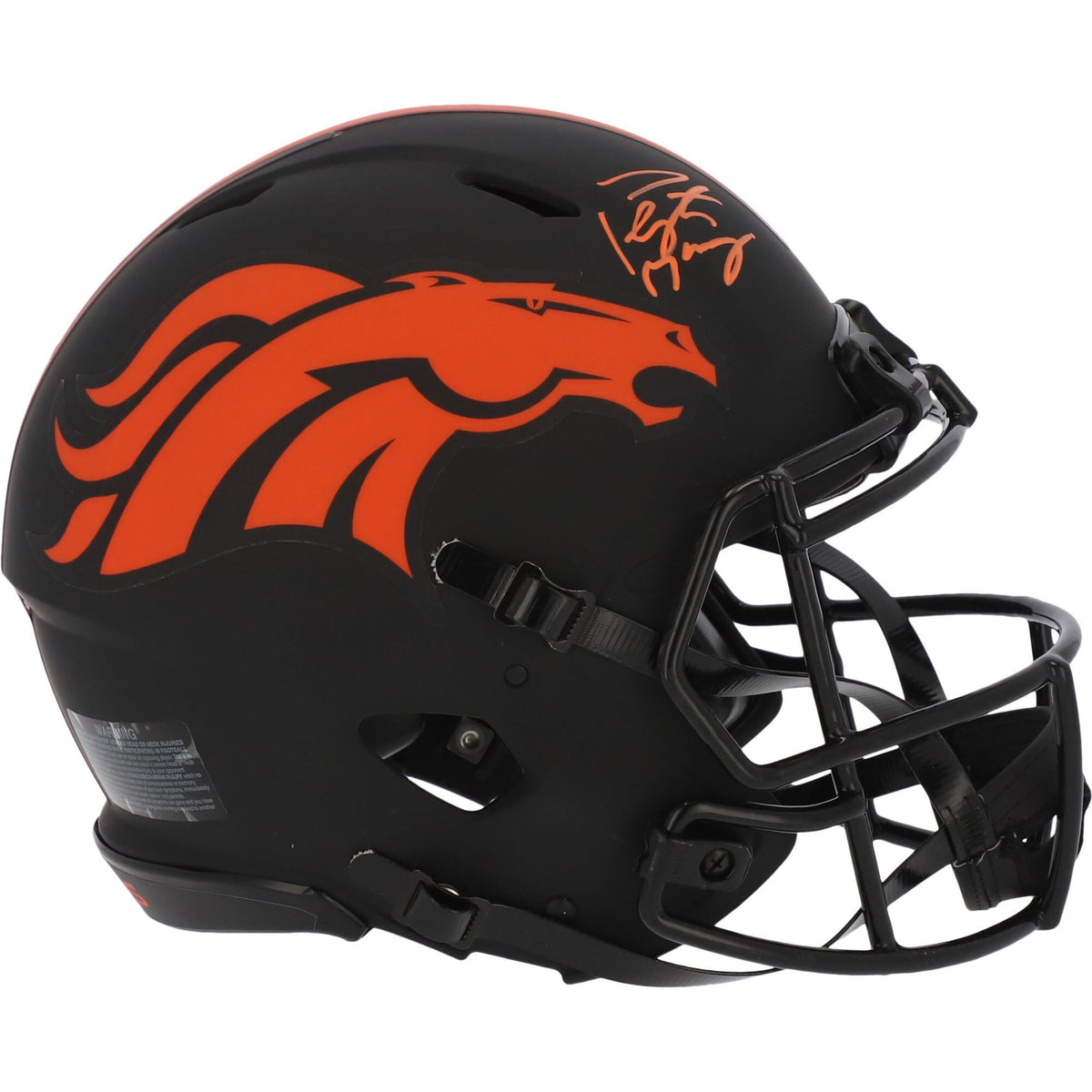 Peyton Manning Denver Broncos Autographed Riddell Eclipse Alternate Sizepeed Authentic Helmet