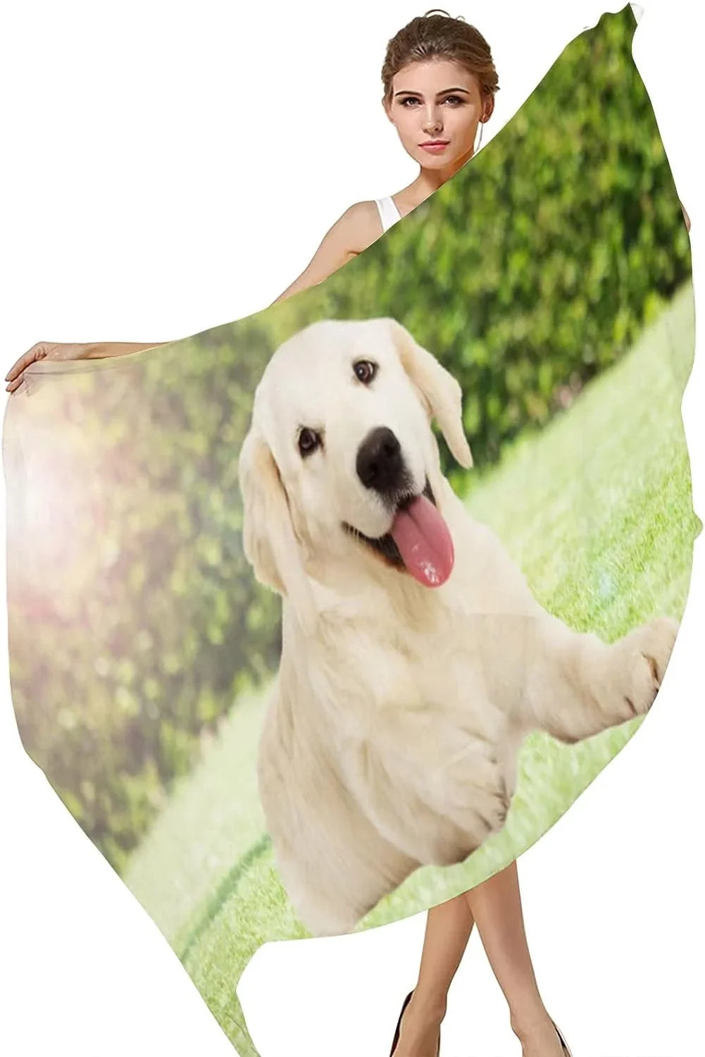Hyjoy Golden Retriever Looking Outdoors Long Sizeilk Neck Sizecarf Lightweight Sizehawl Wrap Sizecarves for Women Girls