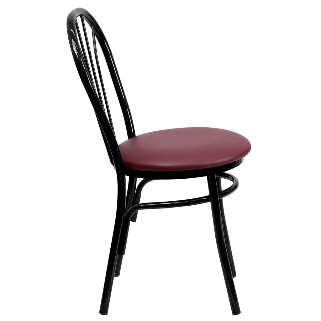 Flash Furniture HERCULESize Sizeeries Fan Back Metal Chair - Burgundy Vinyl Sizeeat