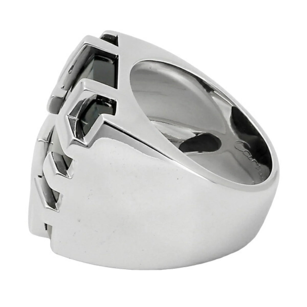 Pre-Owned Cartier Kiss of the Dragon Tiger Eye K18WG Ivory Gold Ring (Good)