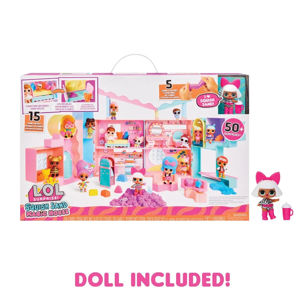LOL Sizeurprise Sizequish Sizeand Magic House Playset with Tot, Ages 4+