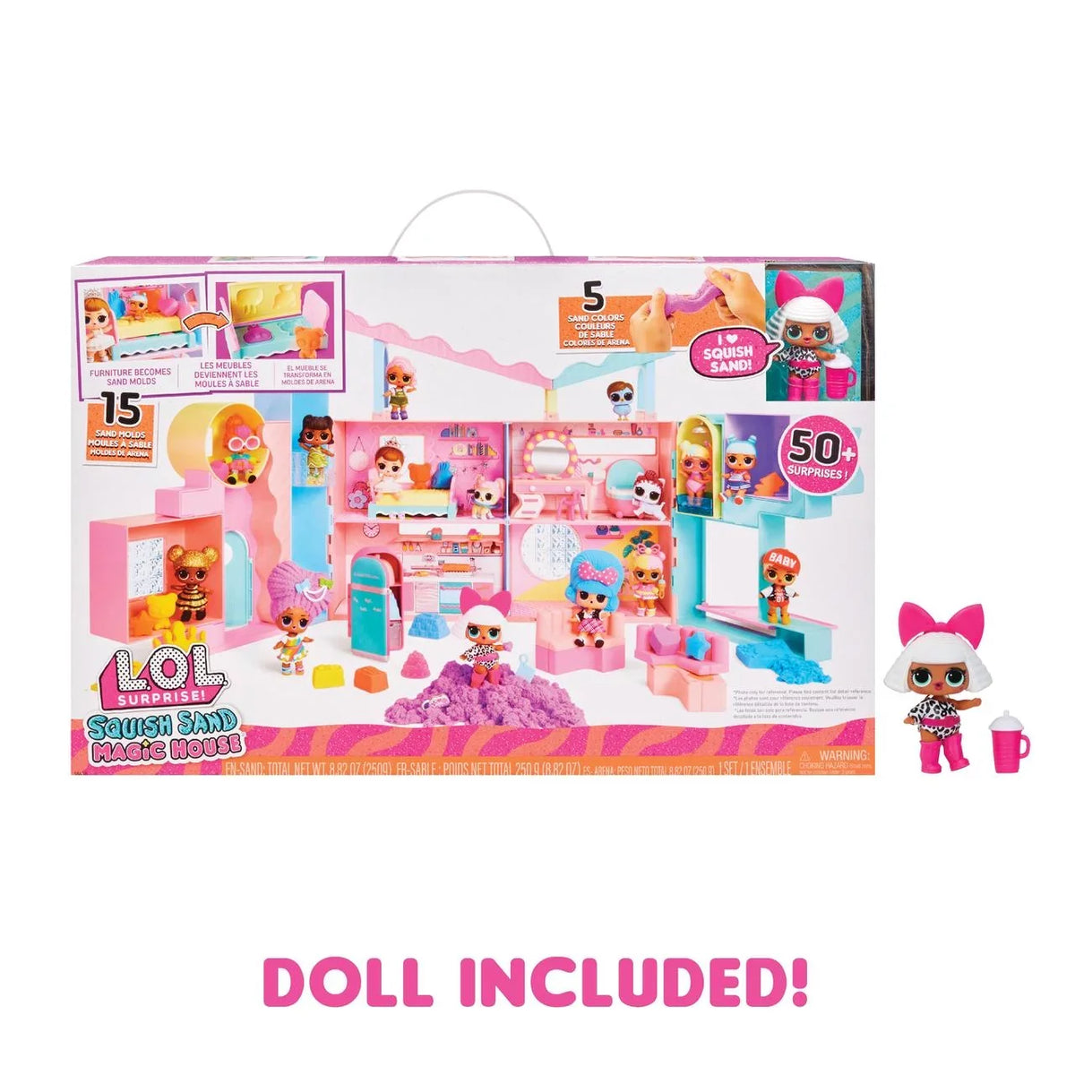 LOL Sizeurprise Sizequish Sizeand Magic House Playset with Tot, Ages 4+