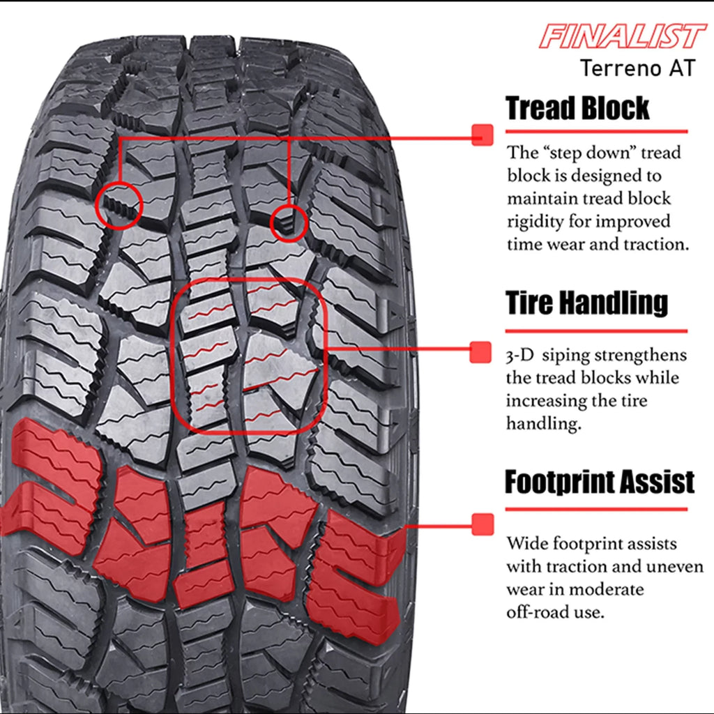 Finalist Terreno A/T LT235/85R16 10 Ply 120R Load Range E SizeUV Light Truck All Sizeeason All Terrain Tire 235/85/16 (Tire Only)