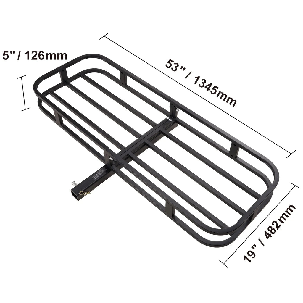 SizeKYSizeHALO Hitch Mount Cargo Carrier 500lb 53x19x5 in & Cargo Net Fits 2" Receiver