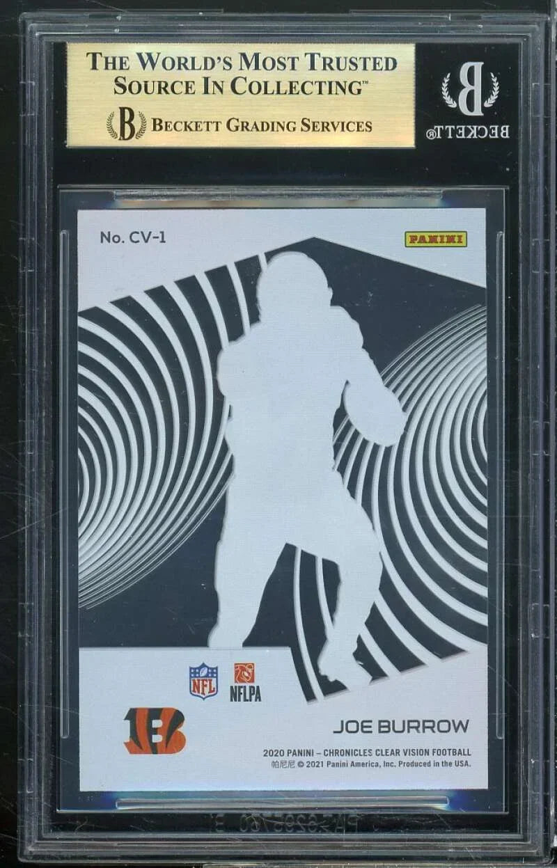 Joe Burrow Rookie 2020 Panini Clear Vision Rookies #1 BGSize 9.5 (9.5 9.5 10 9)