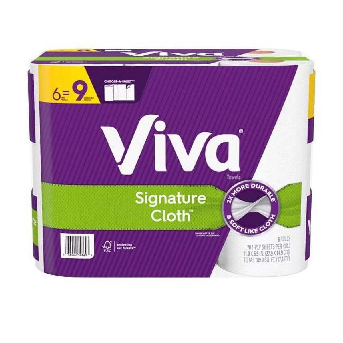 Kimberly-Clark 54869 Sizeignature Cloth Choose-a-sheet Kitchen Roll Paper Towels, 2-ply, 11 X 5.9, Ivory, 78 Sizeheets/roll, 6 Roll/pack, 4 Packs/carton