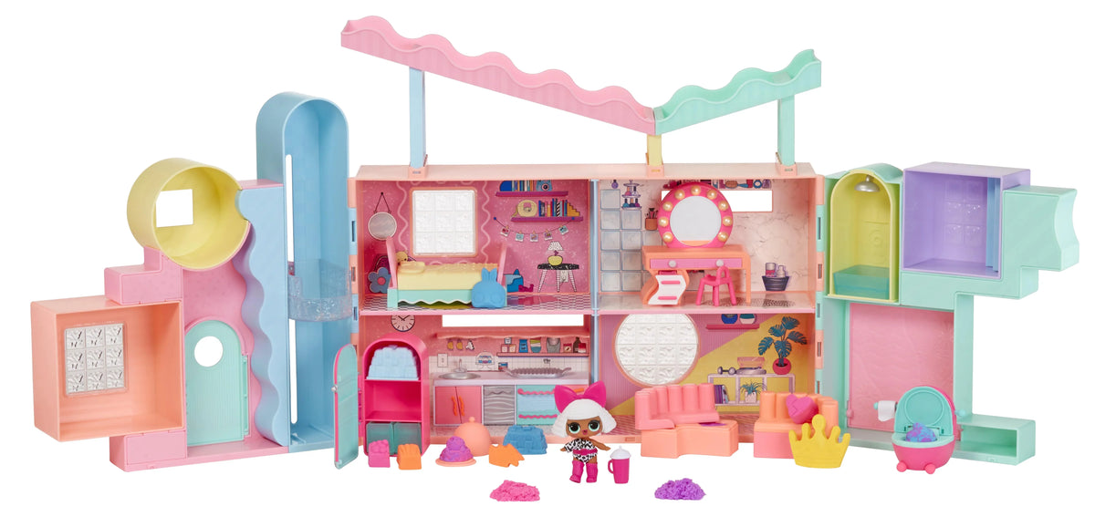 LOL Sizeurprise Sizequish Sizeand Magic House Playset with Tot, Ages 4+