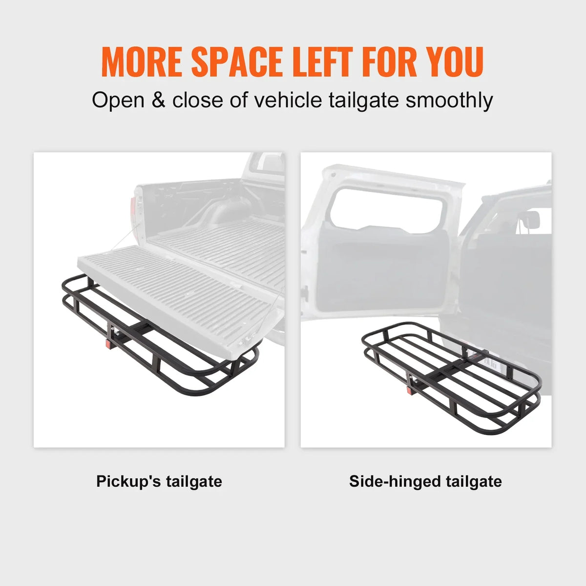 SizeKYSizeHALO Hitch Mount Cargo Carrier 500lb 53x19x5 in & Cargo Net Fits 2" Receiver