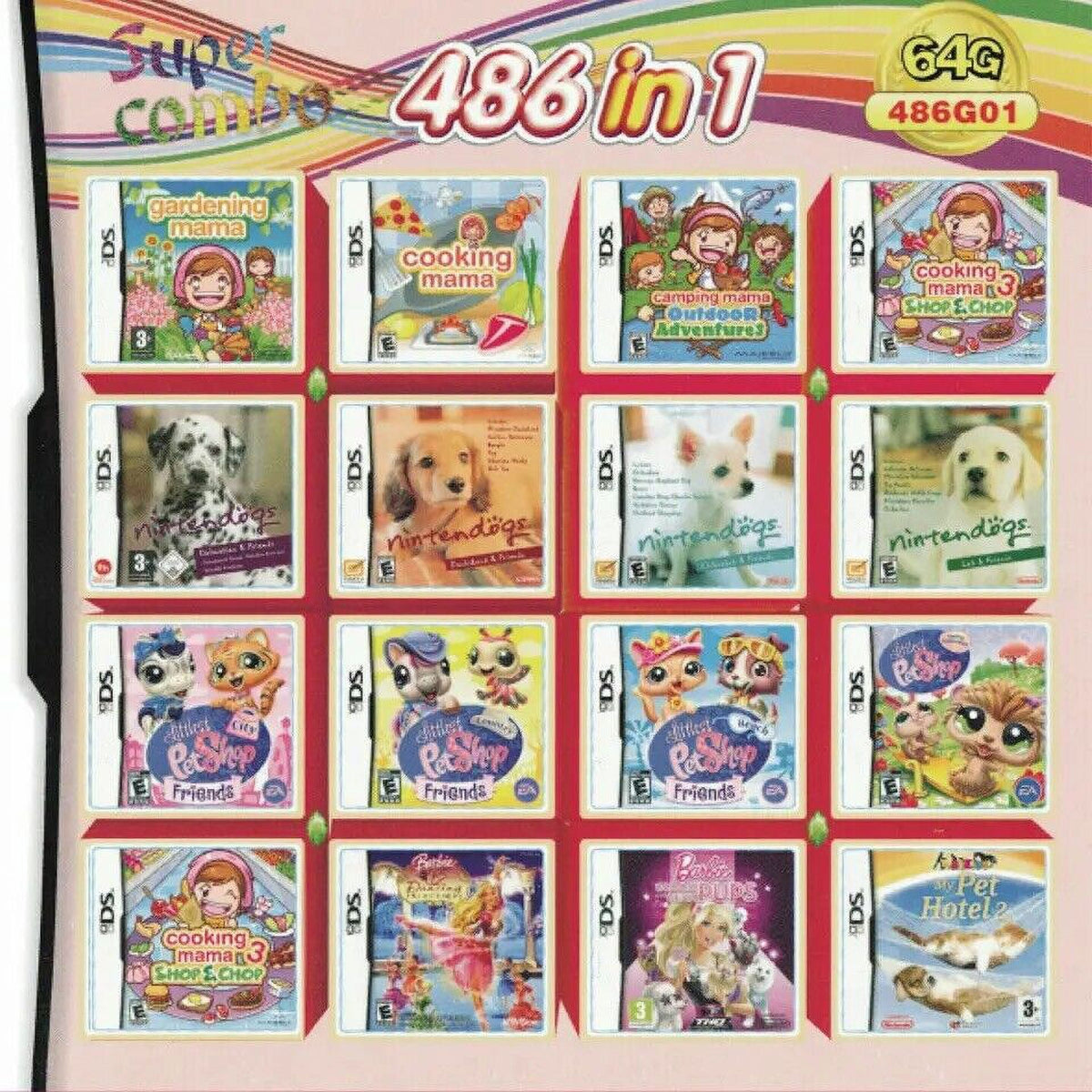 Nintendo DSize Girl Games NDSize NDSizeL NDSizei 3DSize 2DSize Multibox Flash Cart-